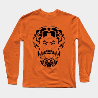 Zeus head illustration design Long Sleeve T-Shirt